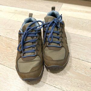 Merrell Lulea Hiking Shoes J84930 Lace Up Low Top Sneaker 6.5 Tan Blue